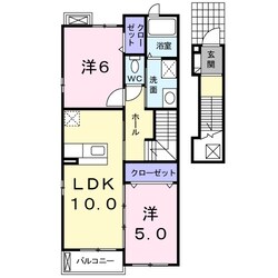 カーサ　ディ　ポモドーロ　Iの物件間取画像